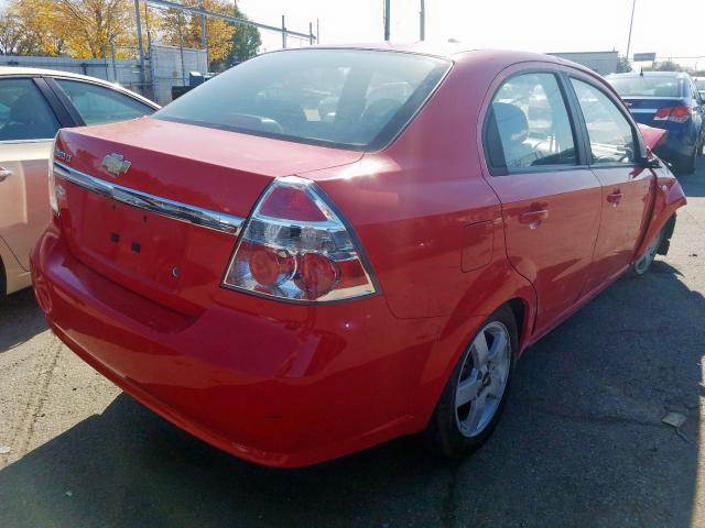 KL1TG56607B074641 - 2007 CHEVROLET AVEO LT RED photo 4