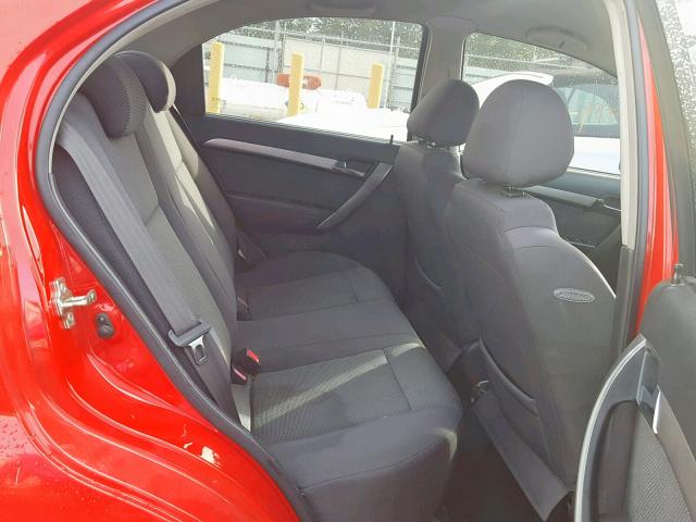 KL1TD56697B172771 - 2007 CHEVROLET AVEO BASE 红色 照片 6
