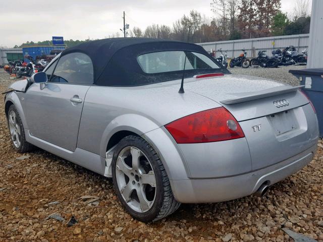 TRUTC28N121042227 - 2002 AUDI TT SILVER photo 3