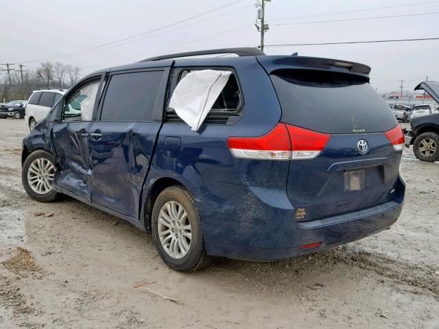 5TDYK3DC1BS114897 - 2011 TOYOTA SIENNA XLE TURQUOISE photo 3