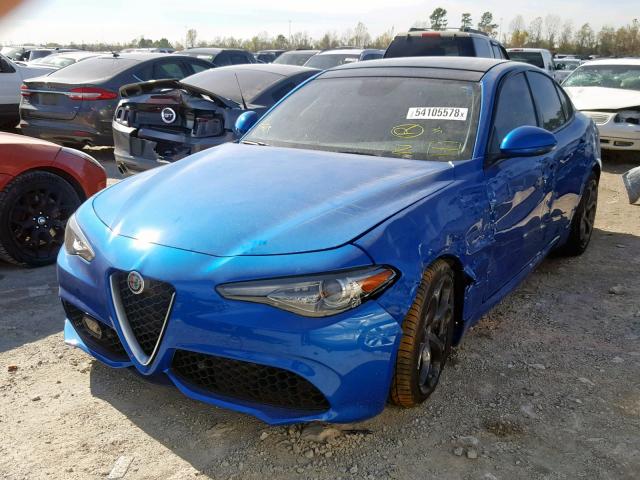 ZARFAECN3J7575073 - 2018 ALFA ROMEO GIULIA TI BLUE photo 2