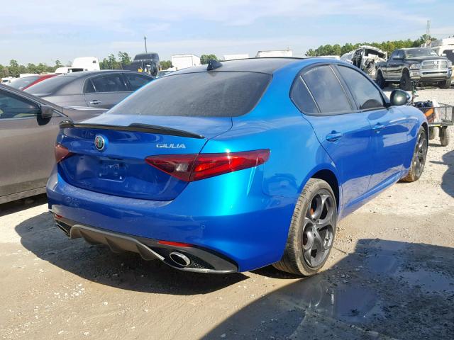 ZARFAECN3J7575073 - 2018 ALFA ROMEO GIULIA TI BLUE photo 4