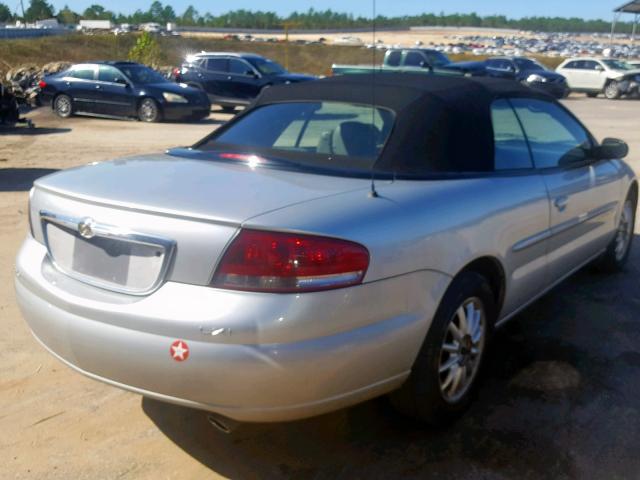 1C3EL55U11N556767 - 2001 CHRYSLER SEBRING LX SILVER photo 4