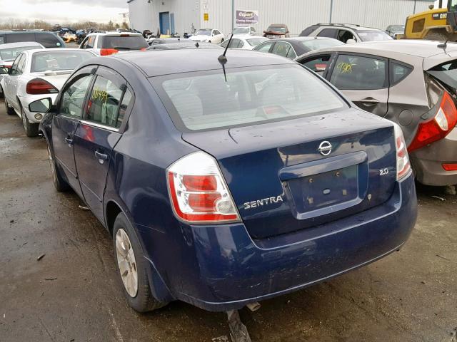 3N1AB61E97L660520 - 2007 NISSAN SENTRA 2.0 BLUE photo 3