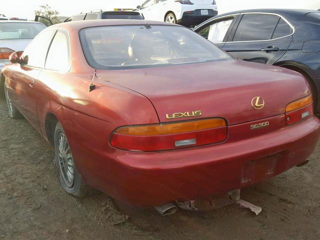 JT8JZ31C7R0017281 - 1994 LEXUS SC 300 RED photo 3