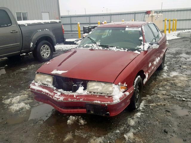 1G4NJ54N3PC302117 - 1993 BUICK SKYLARK LI BURGUNDY photo 2