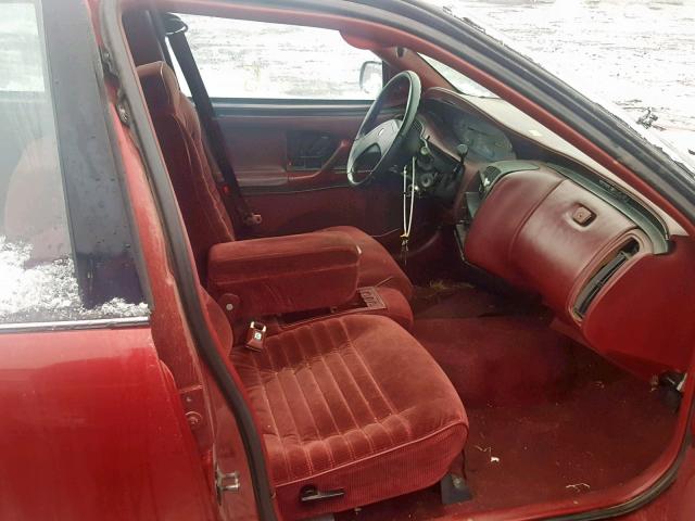 1G4NJ54N3PC302117 - 1993 BUICK SKYLARK LI BURGUNDY photo 5