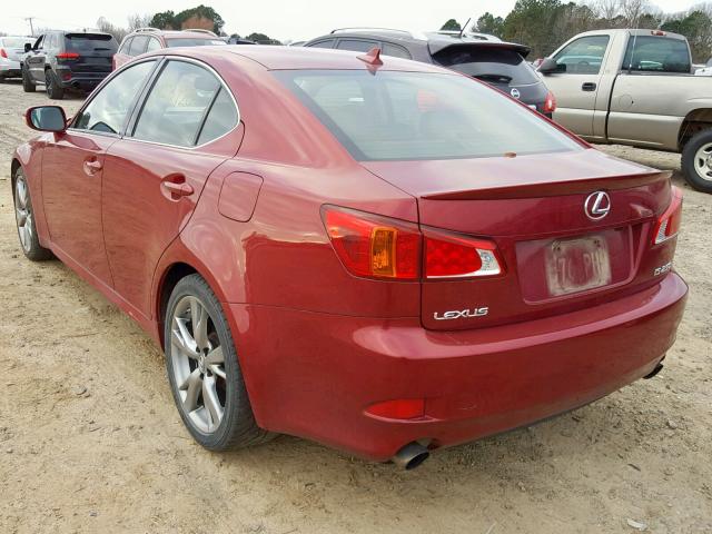 JTHBF5C25A5109073 - 2010 LEXUS IS 250 RED photo 3