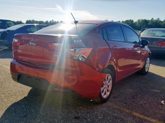 KNADM4A39D6305891 - 2013 KIA RIO LX RED photo 4