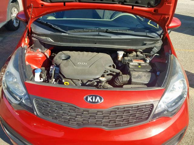 KNADM4A39D6305891 - 2013 KIA RIO LX RED photo 7