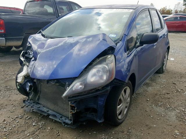 JHMGE8H21AS019455 - 2010 HONDA FIT BLUE photo 2