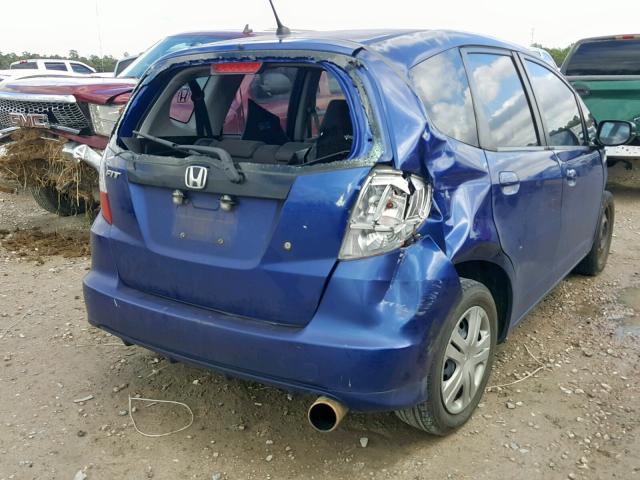 JHMGE8H21AS019455 - 2010 HONDA FIT BLUE photo 4