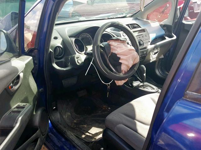 JHMGE8H21AS019455 - 2010 HONDA FIT BLUE photo 9