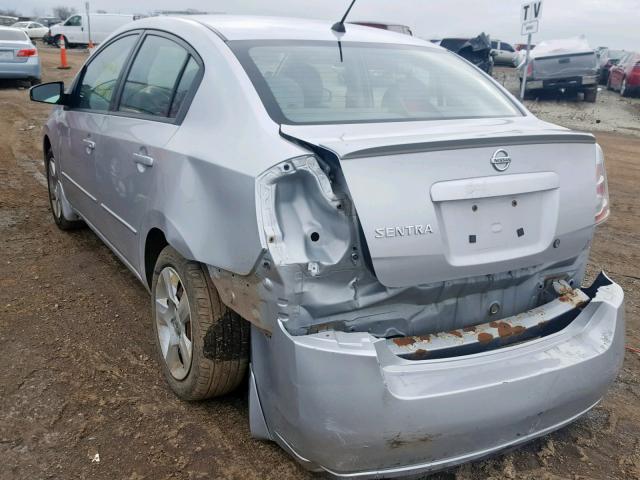 3N1AB61E18L652929 - 2008 NISSAN SENTRA 2.0 SILVER photo 3