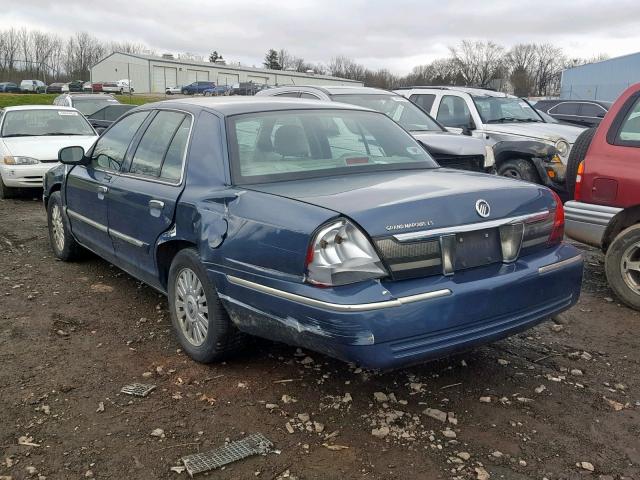 2MEFM75V77X623914 - 2007 MERCURY GRAND MARQ BLUE photo 3