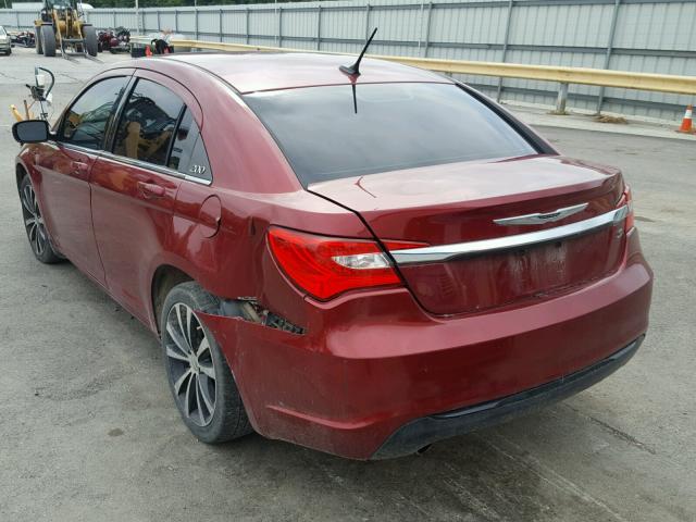 1C3CCBBG9CN306121 - 2012 CHRYSLER 200 TOURIN MAROON photo 3