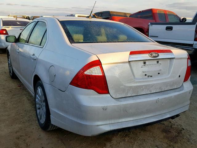 3FADP0L37AR406674 - 2010 FORD FUSION HYB WHITE photo 3