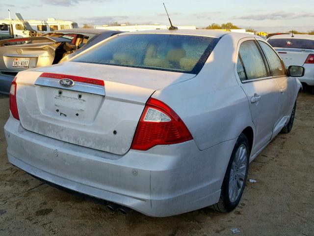 3FADP0L37AR406674 - 2010 FORD FUSION HYB WHITE photo 4