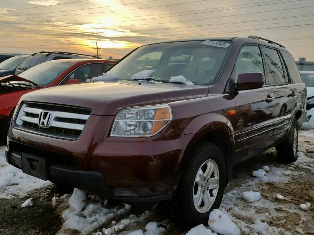 5FNYF282X8B002810 - 2008 HONDA PILOT VP MAROON photo 2