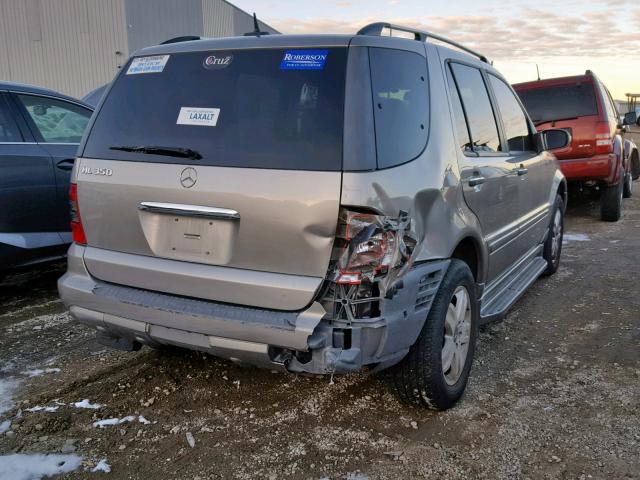 4JGAB57E45A535505 - 2005 MERCEDES-BENZ ML 350 SILVER photo 4