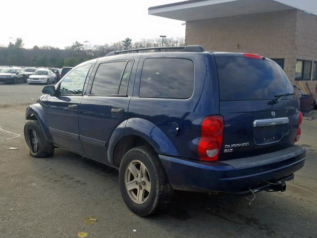 1D4HB48N54F102954 - 2004 DODGE DURANGO SL BLUE photo 3