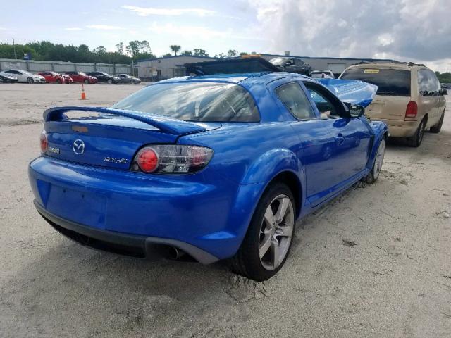 JM1FE173240126755 - 2004 MAZDA RX8 BLUE photo 4