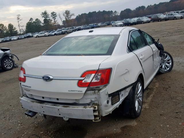 1FAHP2FW1AG166869 - 2010 FORD TAURUS LIM WHITE photo 4