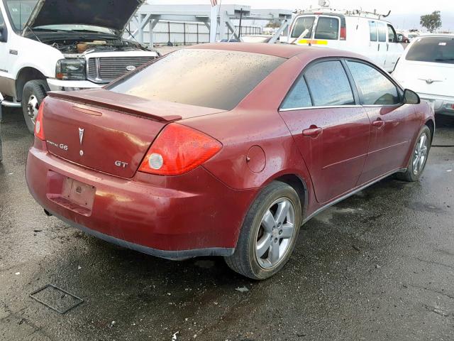 1G2ZH57N584127236 - 2008 PONTIAC G6 GT BURGUNDY photo 4