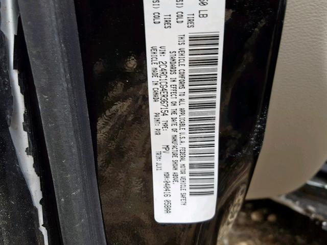 2C4RC1CG4ER367154 - 2014 CHRYSLER TOWN & COU BLACK photo 10