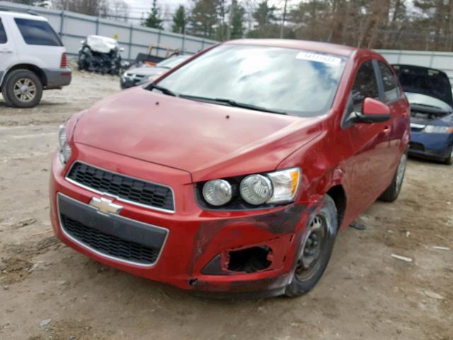 1G1JA5SH8D4195791 - 2013 CHEVROLET SONIC LS RED photo 2