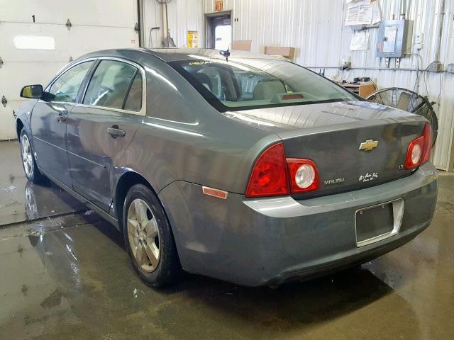 1G1ZG57B38F168014 - 2008 CHEVROLET MALIBU LS Gris photo 3