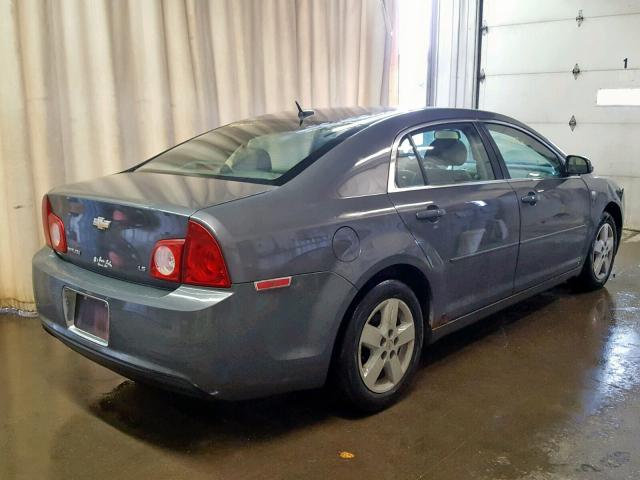 1G1ZG57B38F168014 - 2008 CHEVROLET MALIBU LS Gris photo 4