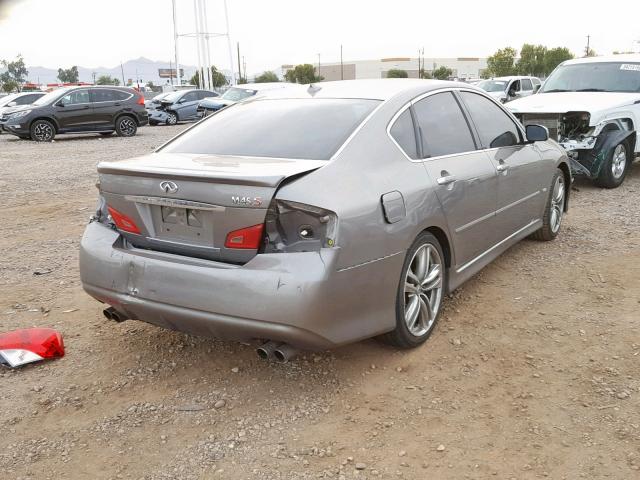 JNKBY01E08M500173 - 2008 INFINITI M45 BASE SILVER photo 4