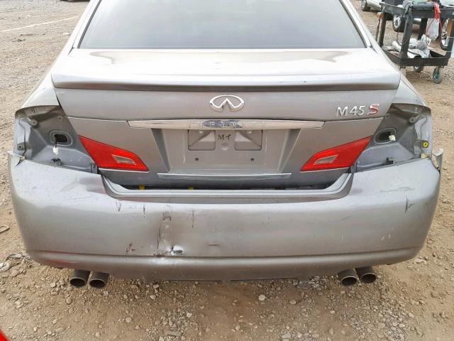 JNKBY01E08M500173 - 2008 INFINITI M45 BASE SILVER photo 9