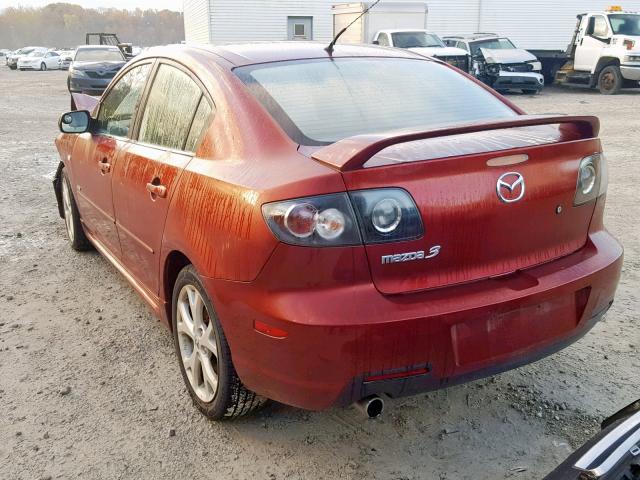 JM1BK323881150228 - 2008 MAZDA 3 S RED photo 3