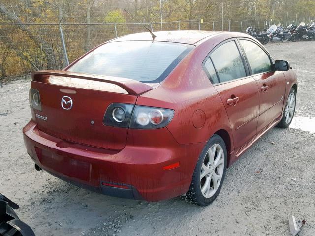 JM1BK323881150228 - 2008 MAZDA 3 S RED photo 4