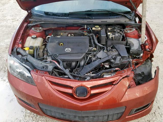 JM1BK323881150228 - 2008 MAZDA 3 S RED photo 7