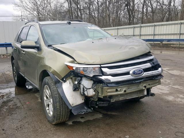 2FMDK4JC6DBE24195 - 2013 FORD EDGE SEL GREEN photo 1