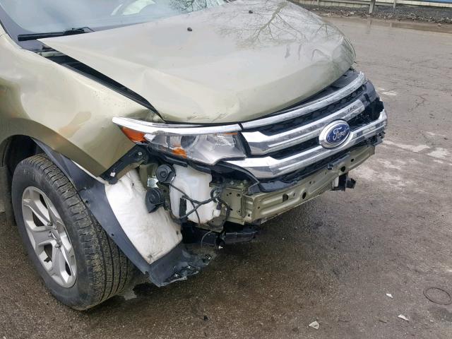 2FMDK4JC6DBE24195 - 2013 FORD EDGE SEL GREEN photo 9