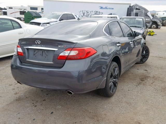 JN1BY1APXBM323294 - 2011 INFINITI M37 CHARCOAL photo 4