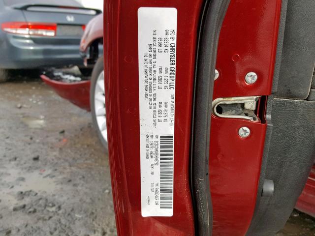 2C3CCAAG6EH203732 - 2014 CHRYSLER 300 RED photo 10