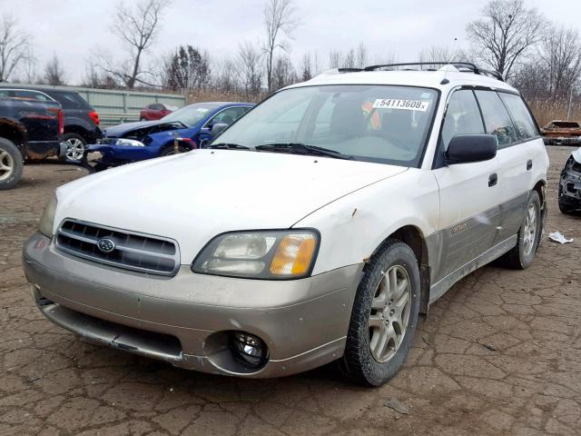 4S3BH675317656532 - 2001 SUBARU LEGACY OUT WHITE photo 2