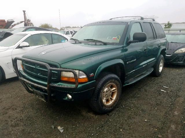 1B4HS28YXXF694610 - 1999 DODGE DURANGO GREEN photo 2