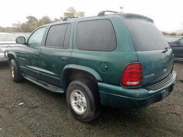 1B4HS28YXXF694610 - 1999 DODGE DURANGO GREEN photo 3