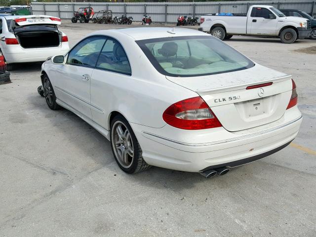 WDBTJ72H29F264206 - 2009 MERCEDES-BENZ CLK 550 WHITE photo 3