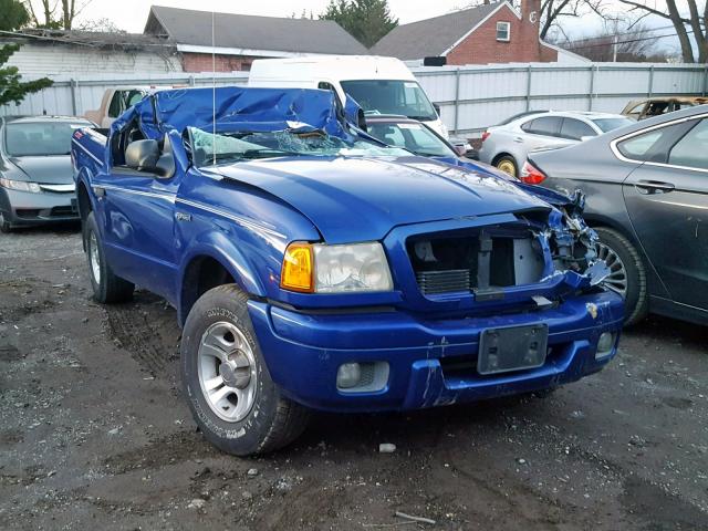 1FTYR10U14PB00283 - 2004 FORD RANGER BLUE photo 1