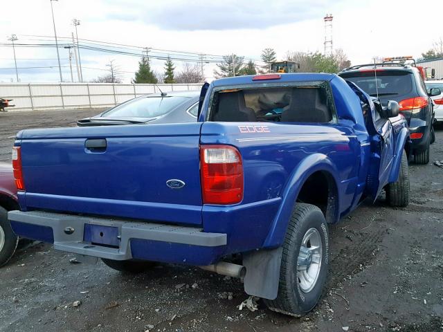 1FTYR10U14PB00283 - 2004 FORD RANGER BLUE photo 4