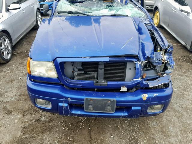 1FTYR10U14PB00283 - 2004 FORD RANGER BLUE photo 7