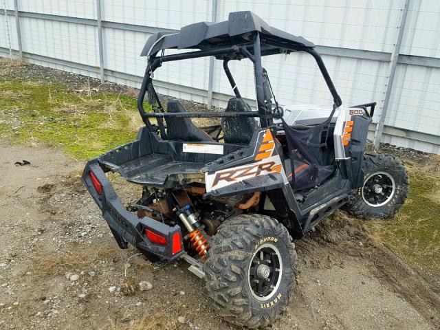 4XAVE7EA7EF272820 - 2014 POLARIS RZR 800 S SILVER photo 4