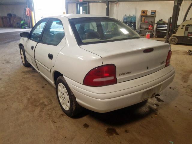 1B3ES47C7WD553643 - 1998 DODGE NEON HIGHL WHITE photo 3